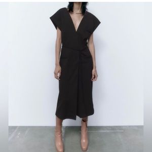 Zara Pinstripe Dress Belted New